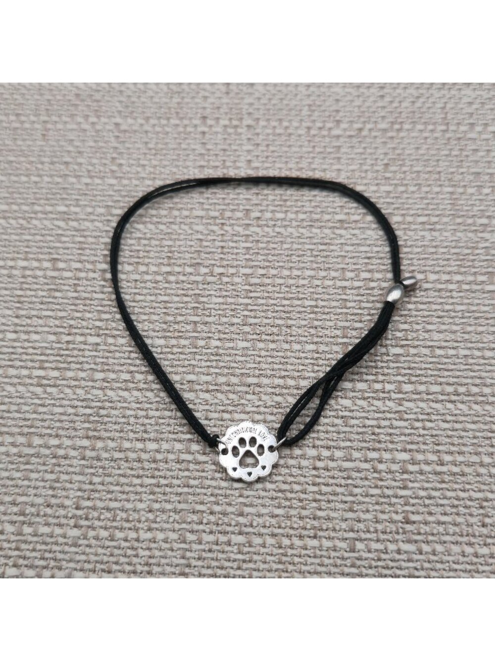 8.5 Inch Sterling Silver Paw Print Unconditional Love Ankle Bracelet A7901